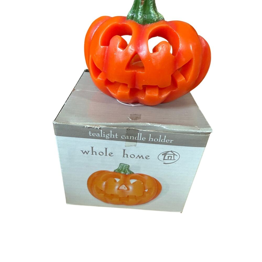 Vintage Whole Home Tea light cancle holder pumpkin